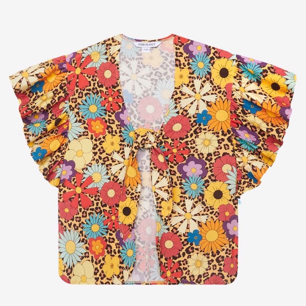 Posh Peanut Moonbeam Kids’ Ruffled Cover Up